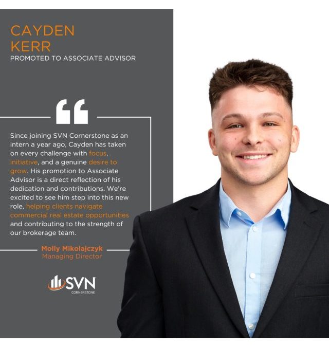 SVN Cornerstone Promotes Cayden Kerr to Associate Advisor