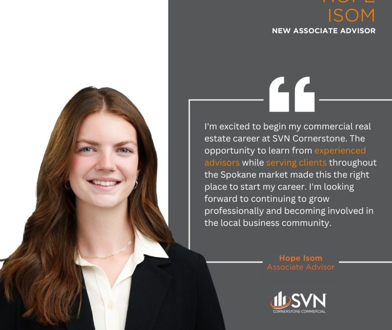 SVN Cornerstone Commercial Welcomes Hope Isom as Associate Advisor